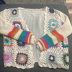 Colorful Crochet Women's Sweater